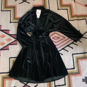 Zara Velvet V-neck A-Line Dress